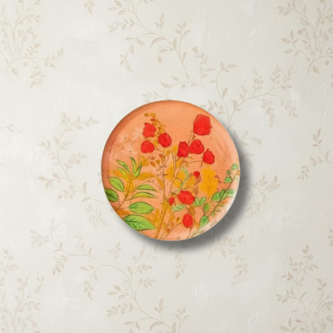Pastel Blooms Wall Plates-Set of 5
