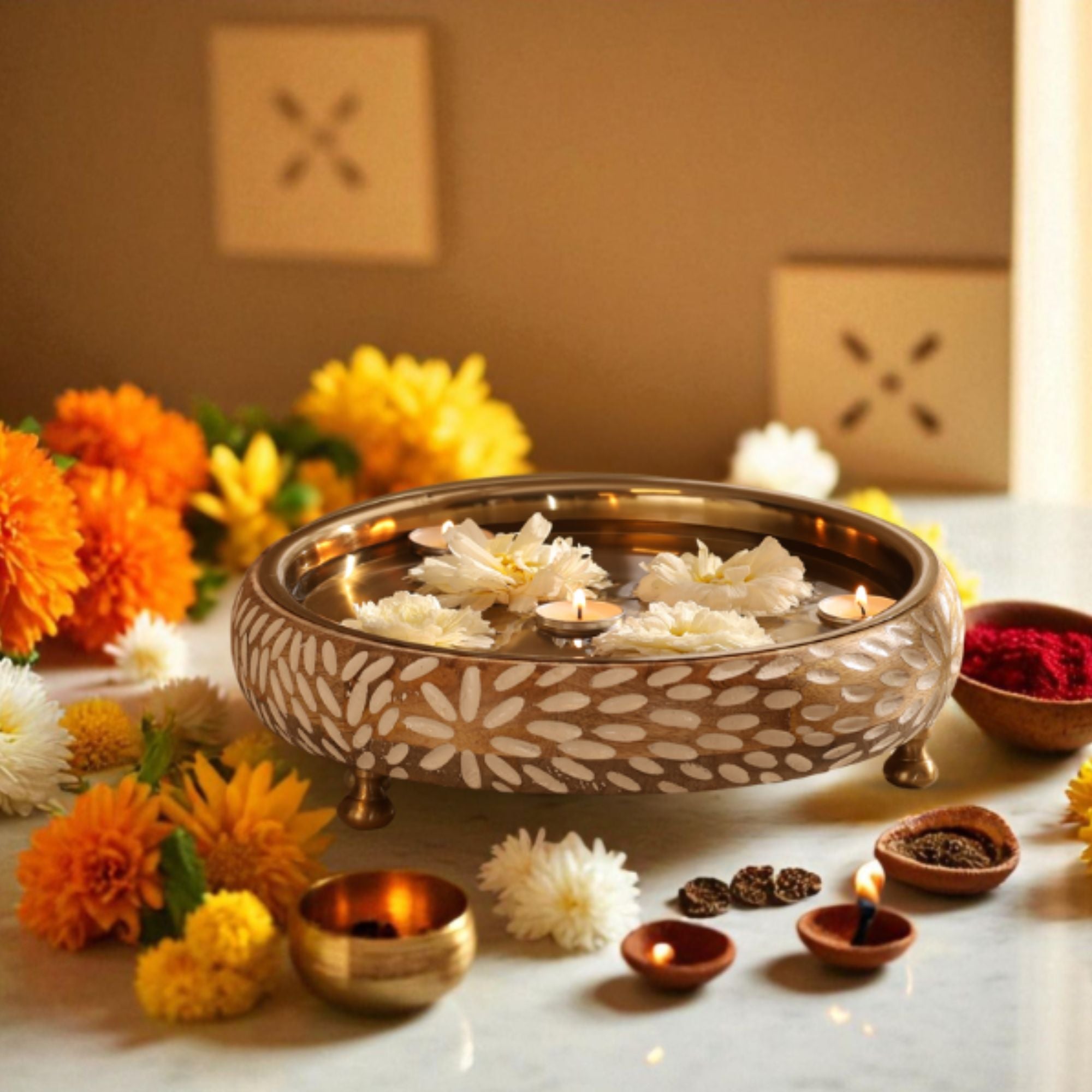 Vrinda-Handcarved Wooden Urli