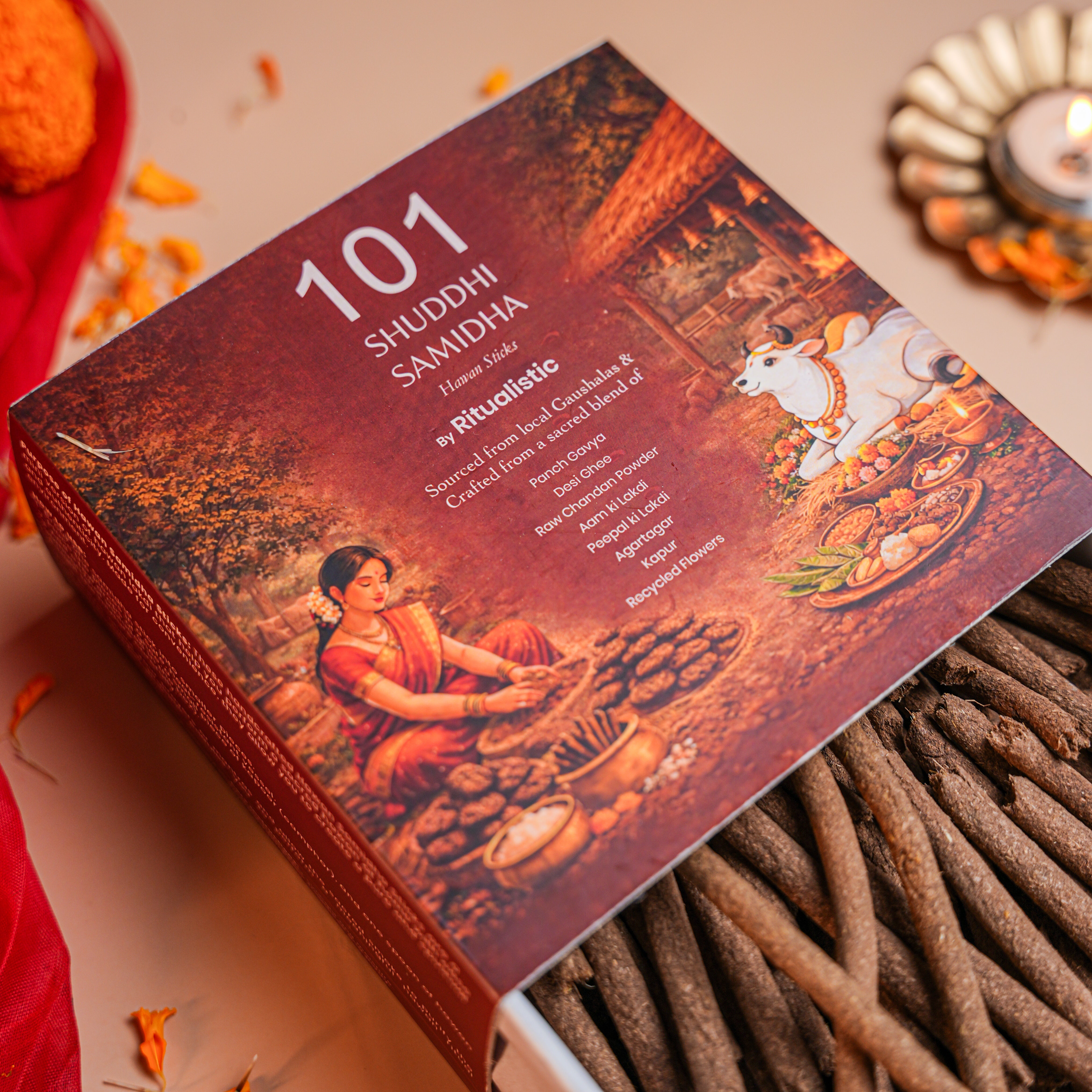 Sacred Hawan Samidha Sticks – Ritual Pack (101 Units)