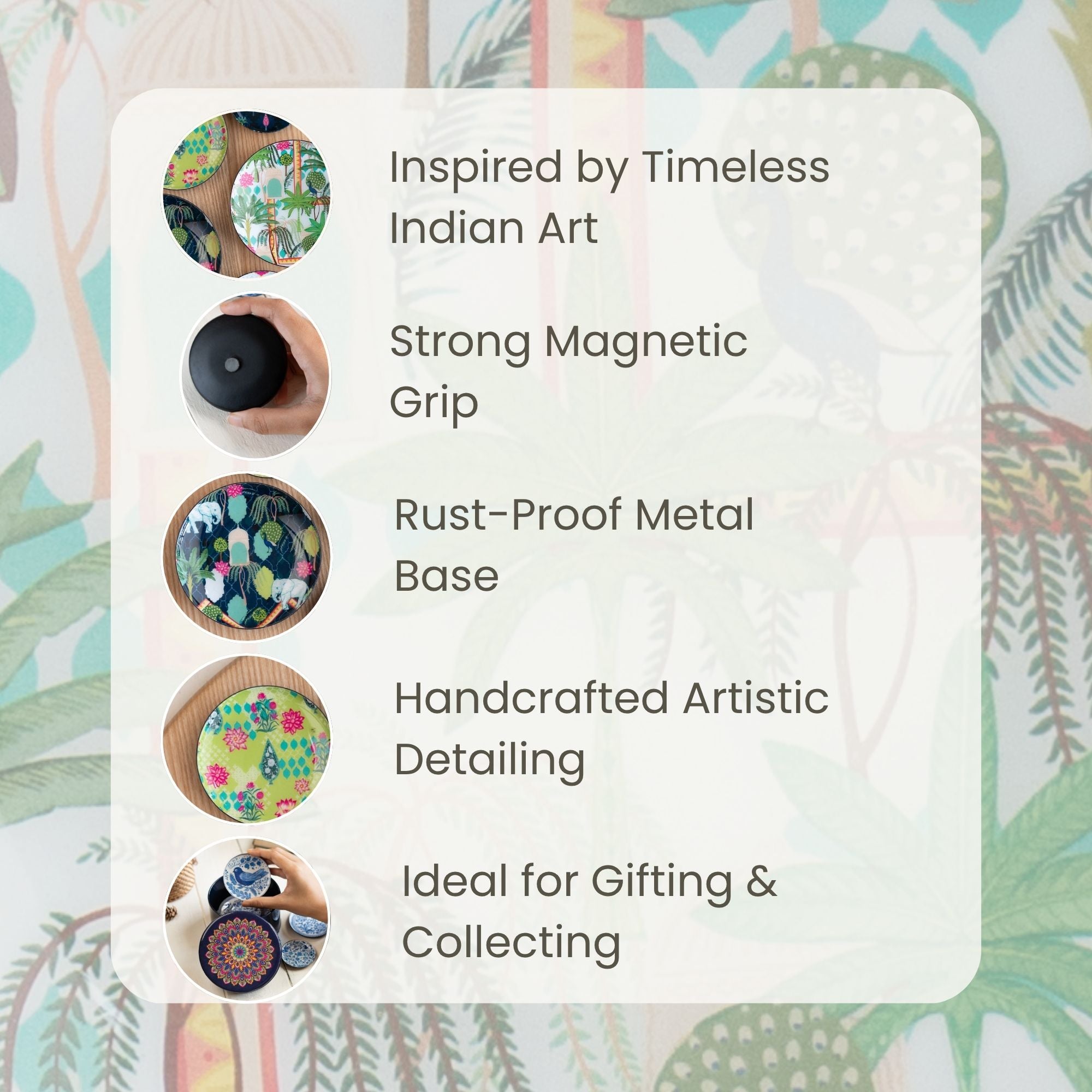 Jaipur Haveli Fridge Magnets- Set of 5