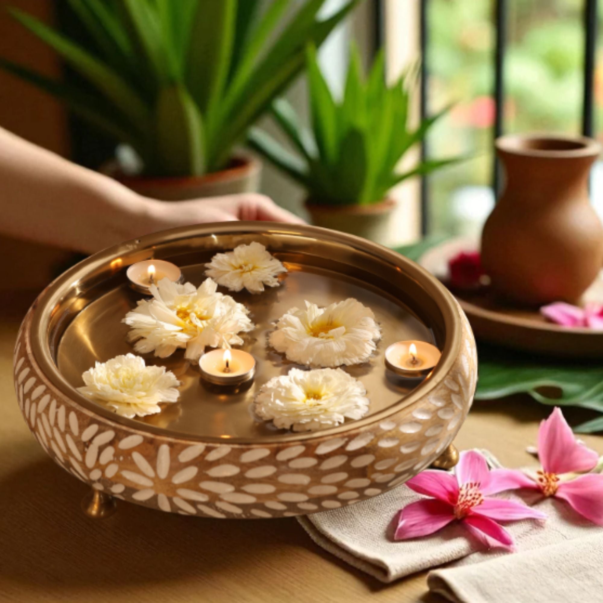 Vrinda-Handcarved Wooden Urli