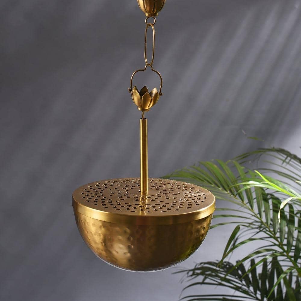 Ritualistic Brass Plated Hanging Loban | Dhoop Dani | Dhuni