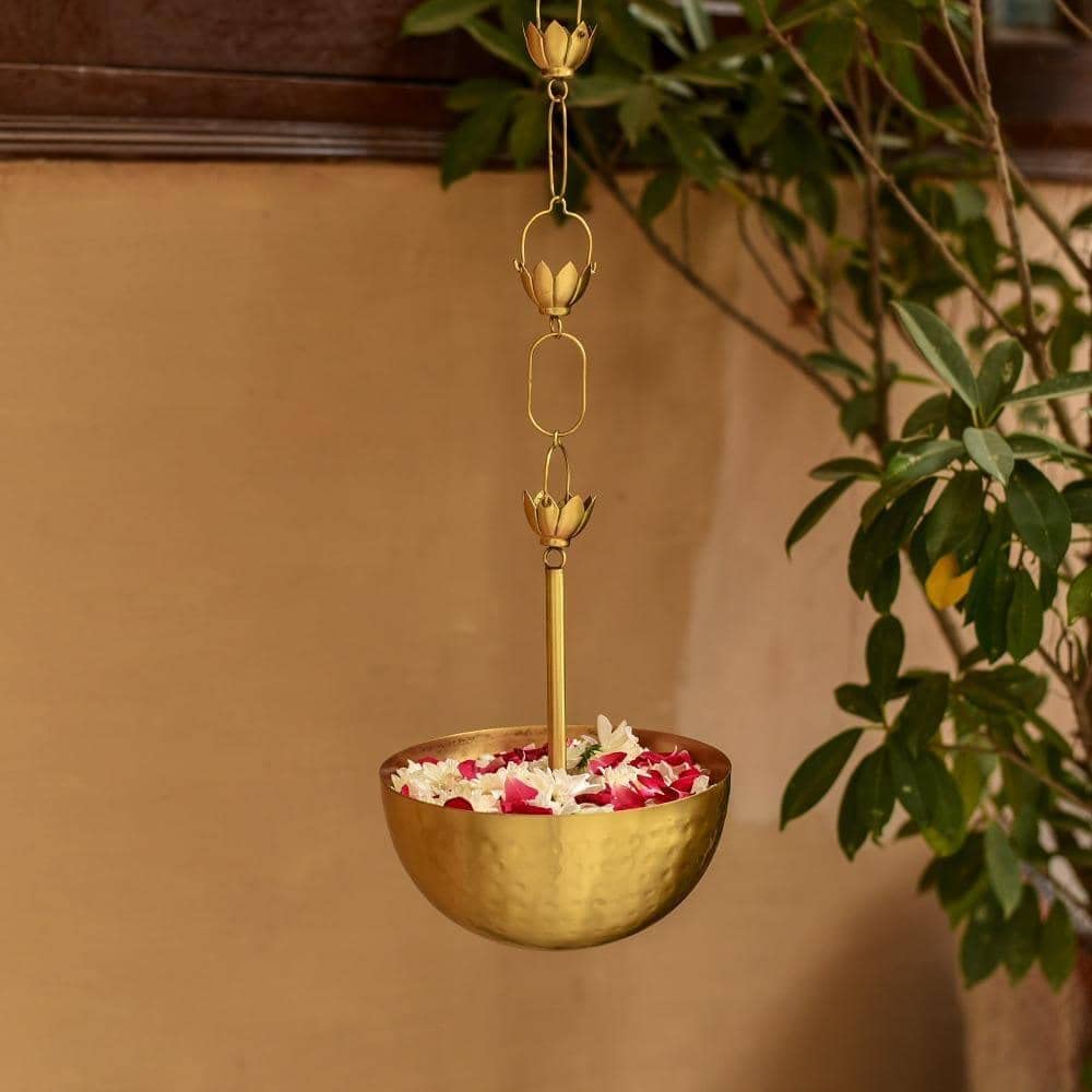 Ritualistic Brass Plated Hanging Loban | Dhoop Dani | Dhuni
