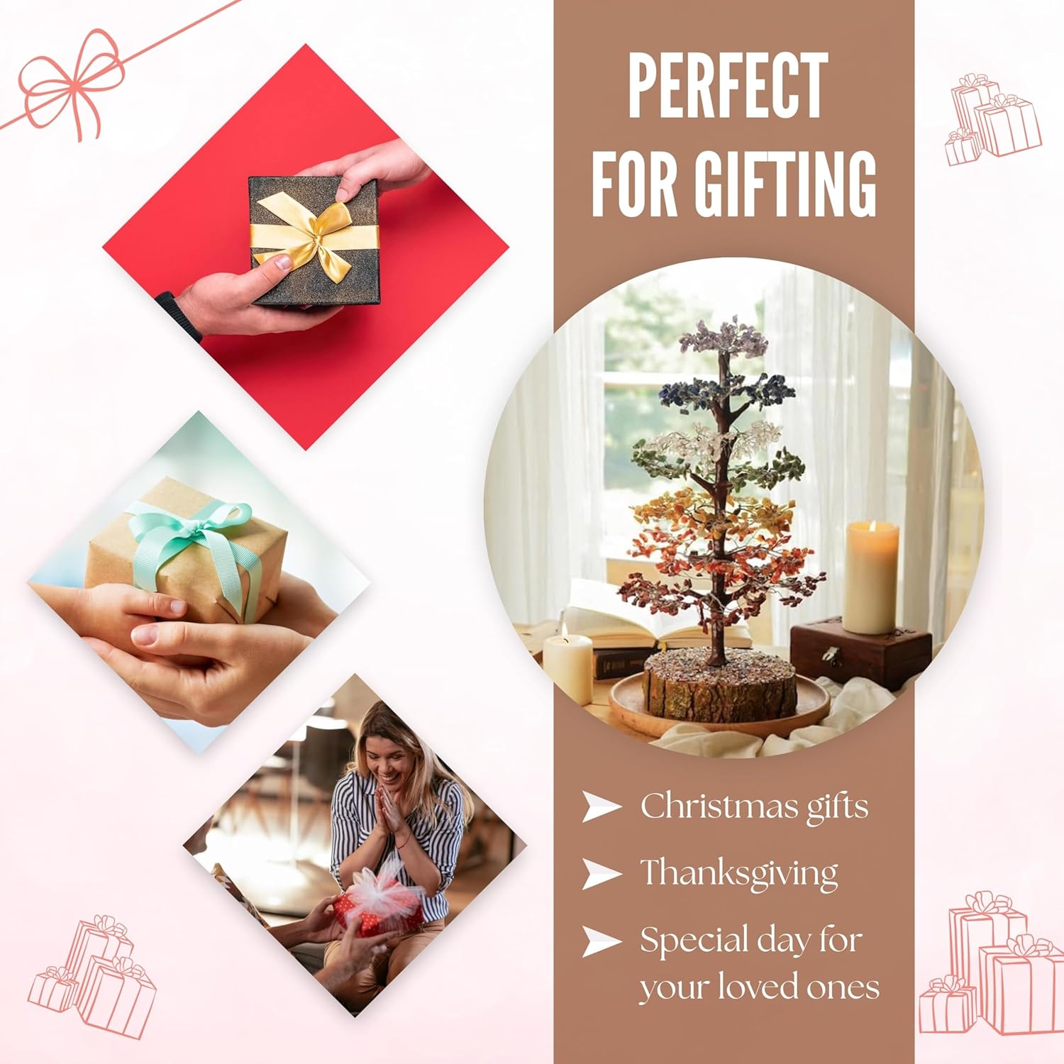 7 Chakra Crystal Gemstone Wishing Tree