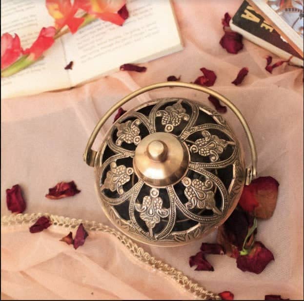Vintage Brass Loban Lamp | Dhuni | Dhoop Dani  | Incense Burner