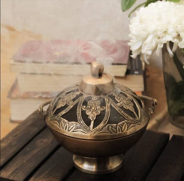 Vintage Brass Loban Lamp | Dhuni | Dhoop Dani  | Incense Burner