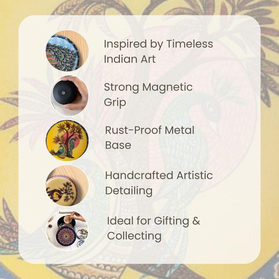 Pushpam Fridge Magnet Set of 3