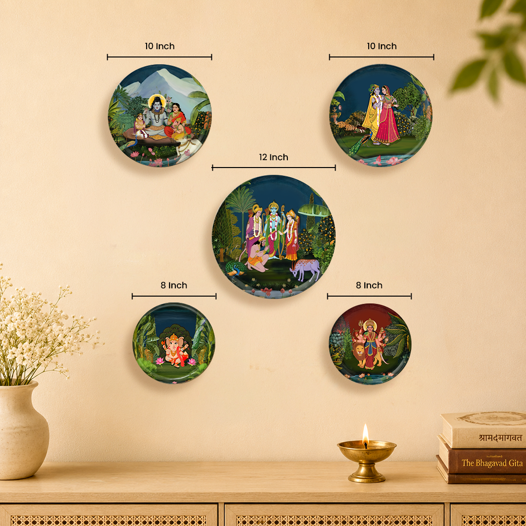Divya Darshan Divine Wall Plates - Set of 5