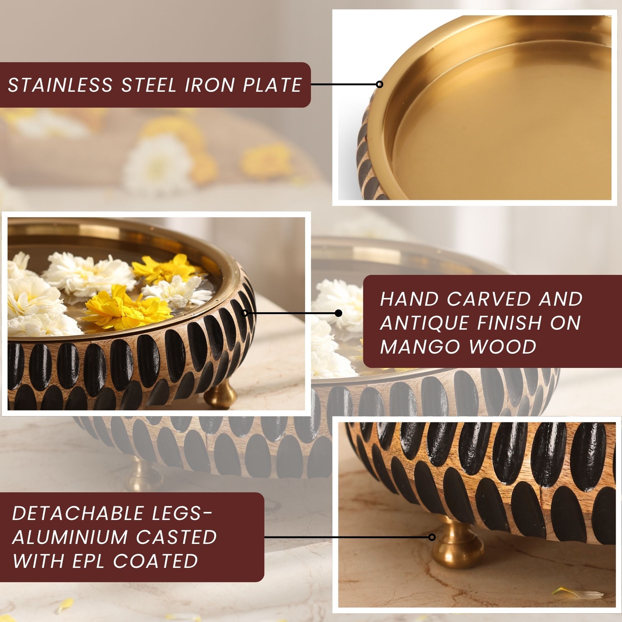 Aavrit-Handcarved Wooden Urli