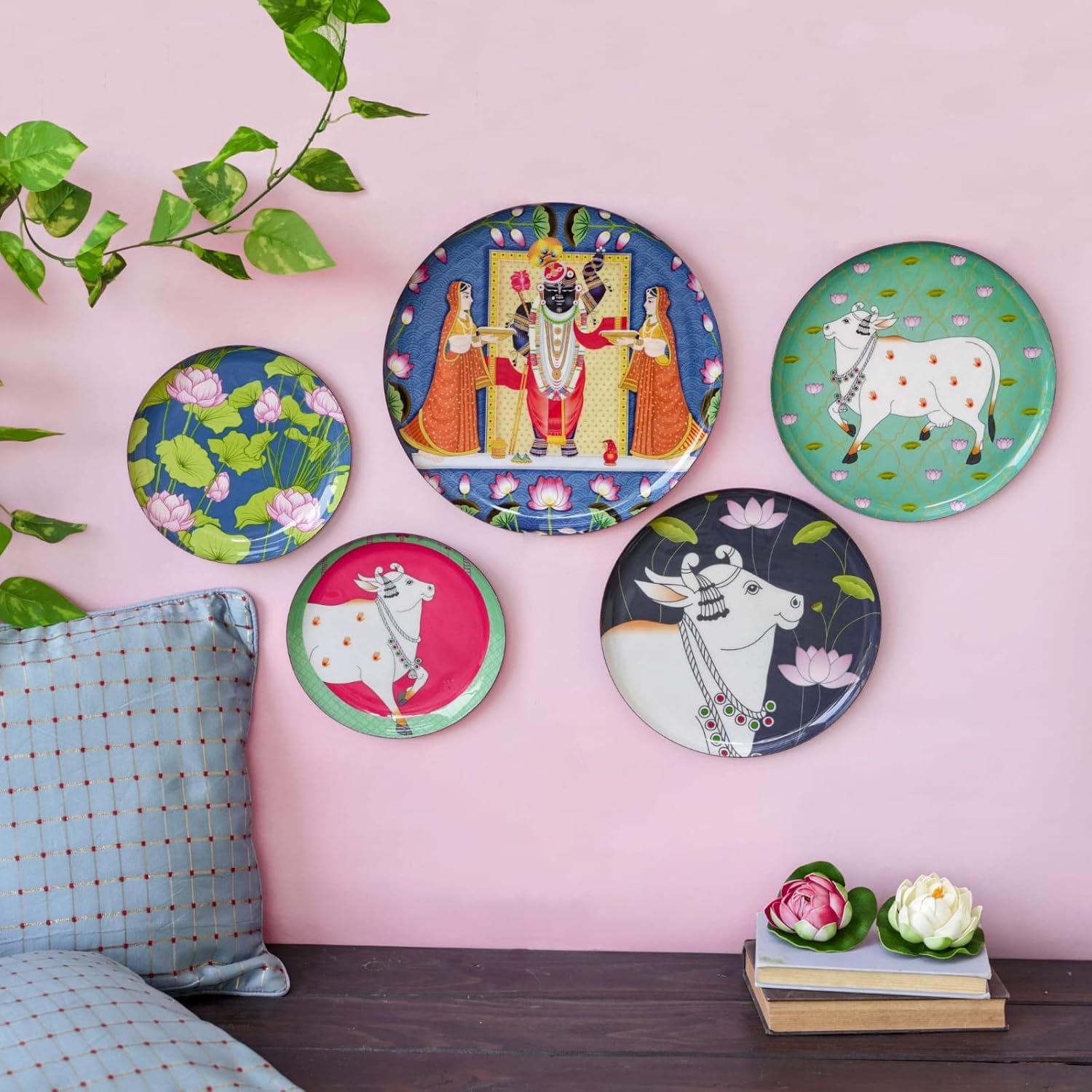Pichwai Wall Plates - Set of 5
