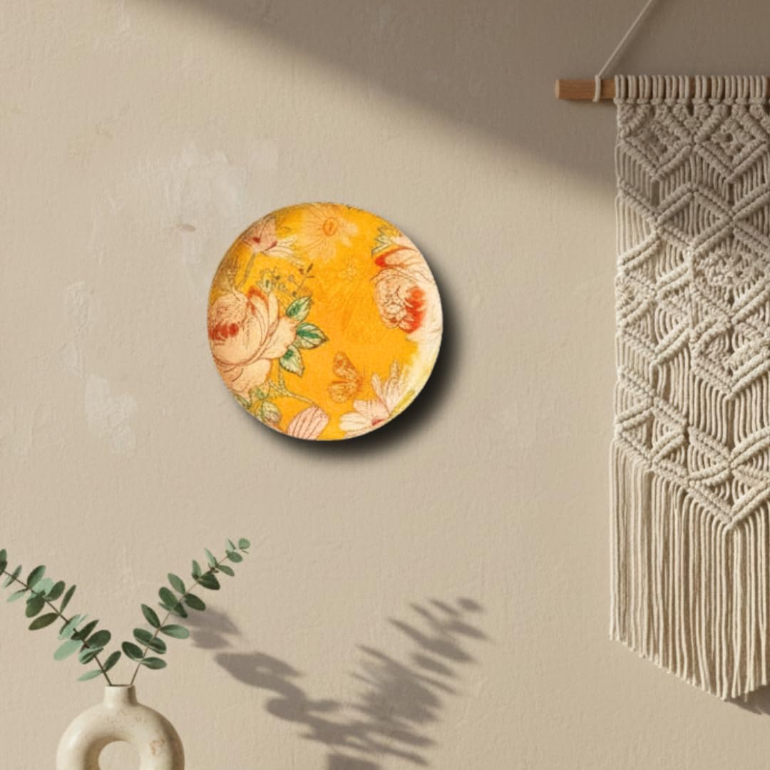 Pastel Blooms Wall Plates-Set of 5