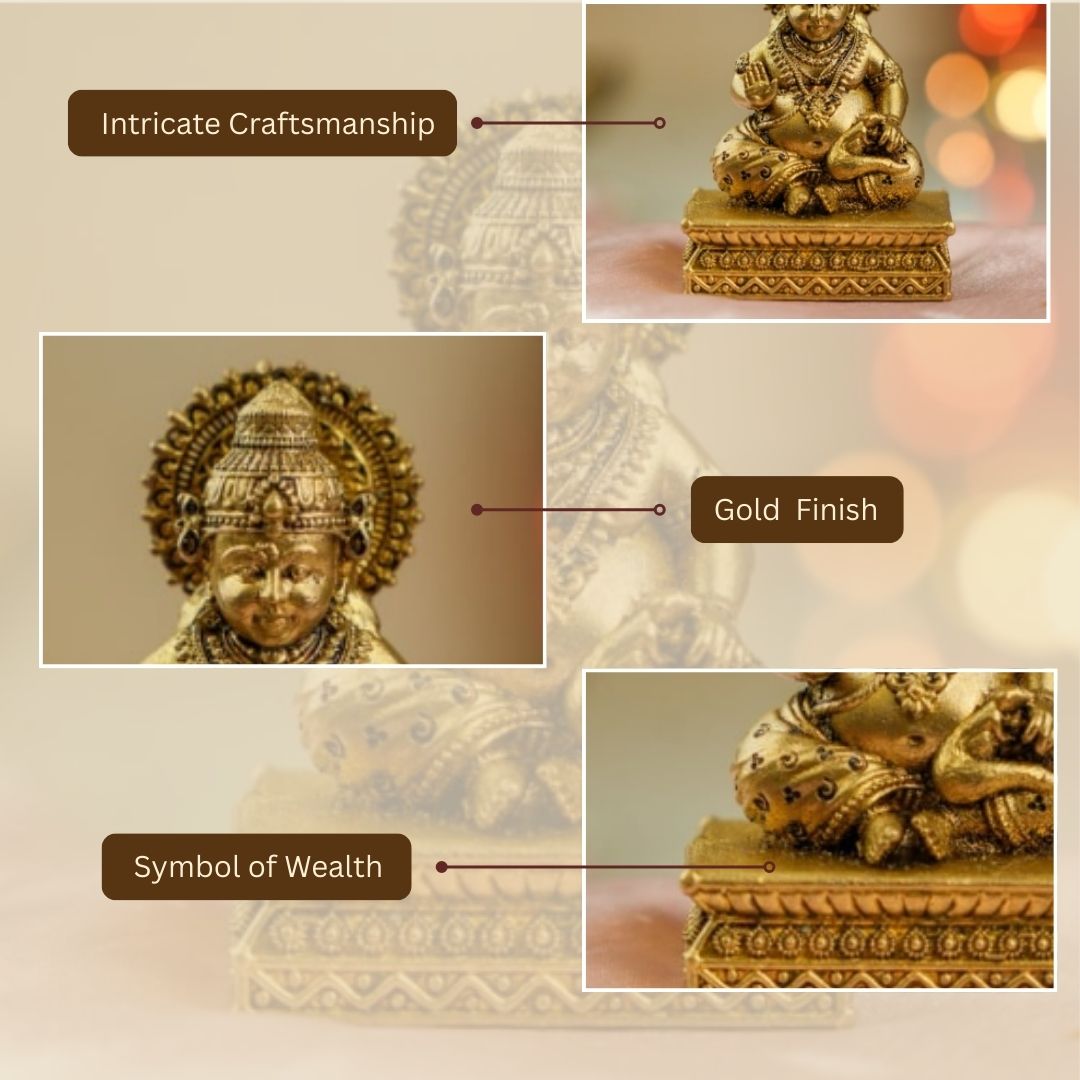 Brass Kuber Car Dashboard Idol-Wealth & Prosperity
