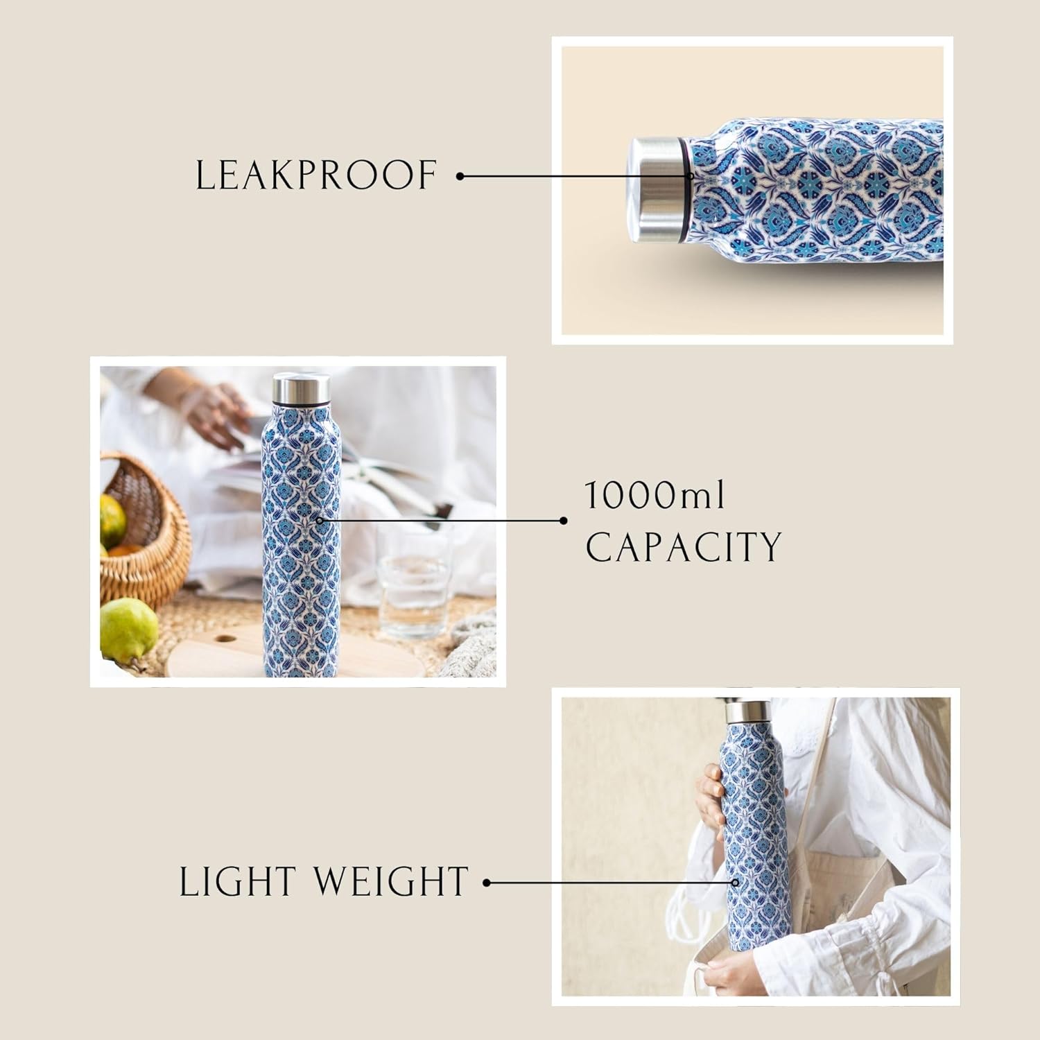 Stainless Steel Water Bottle - Indigo