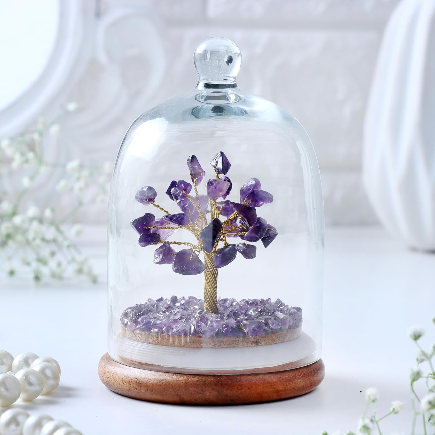 Dome Crystal Wish Tree- Amethyst