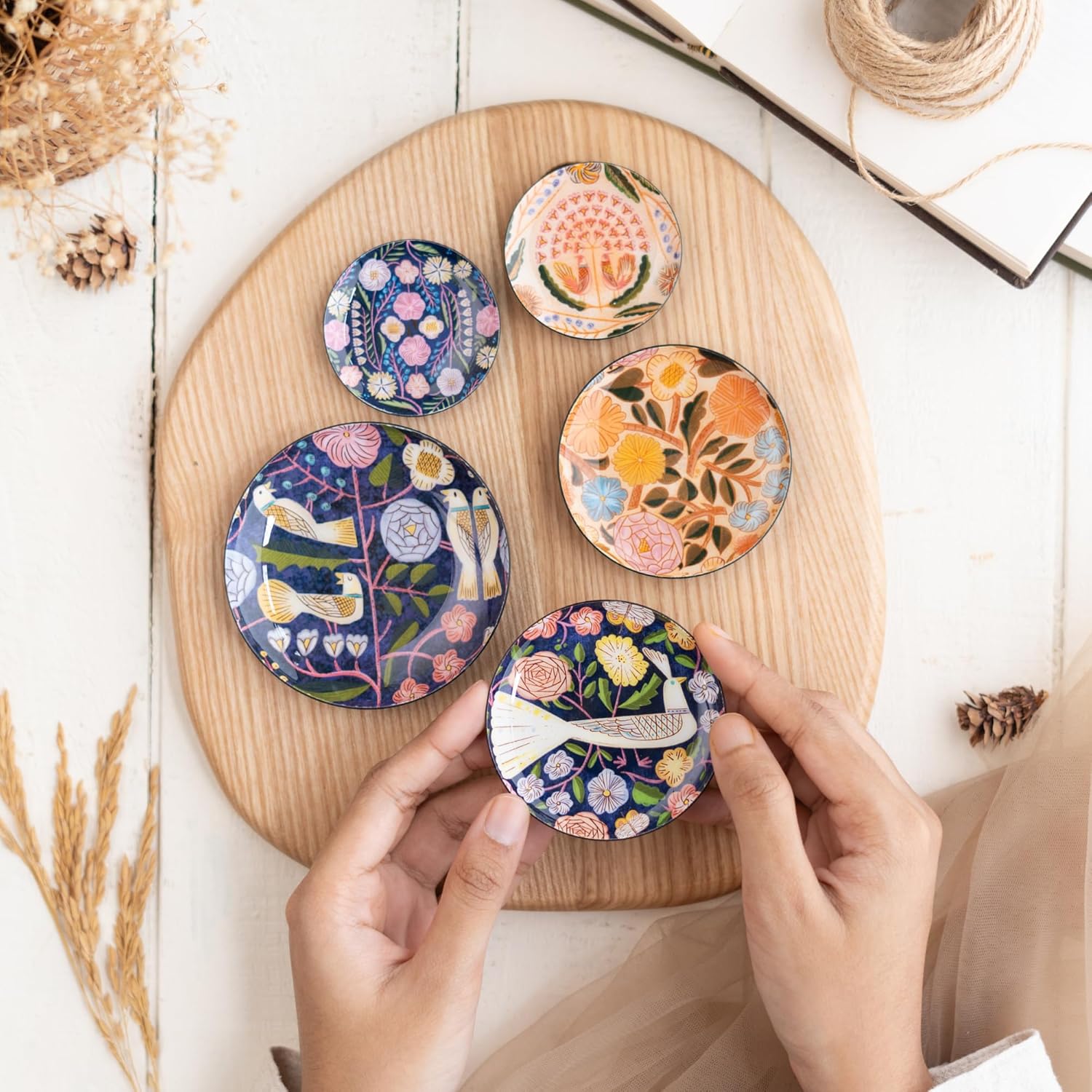 Kashmiri Fridge Magnets- Set of 5