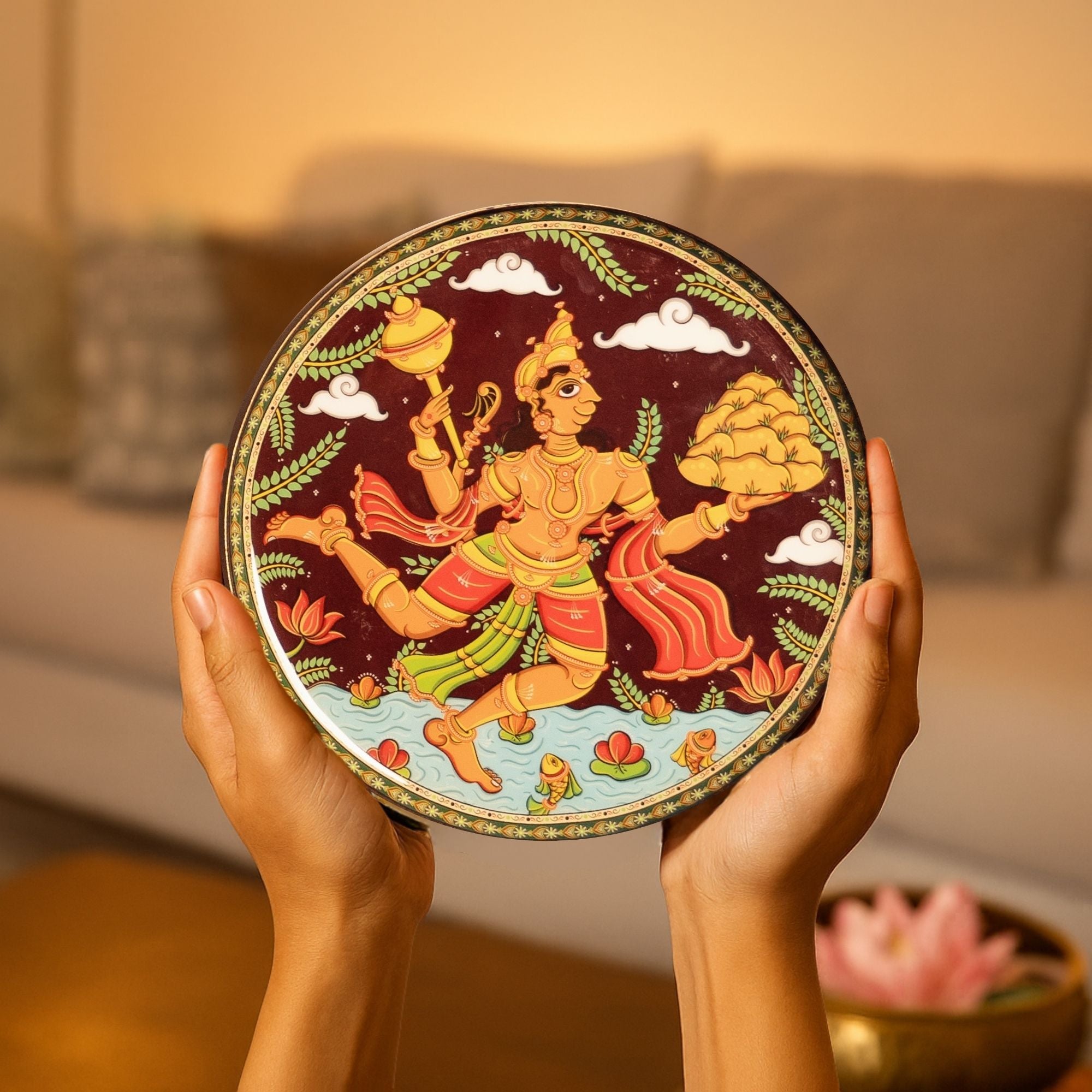 Ramayan Bengal Pattachitra Wall Plates -Set of 9