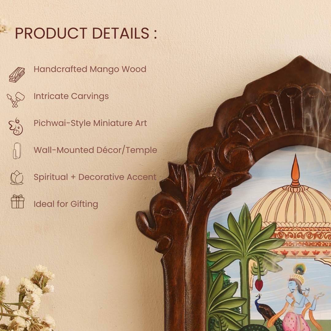 Bhakti Wall Mounted Temple - Lord Krishna