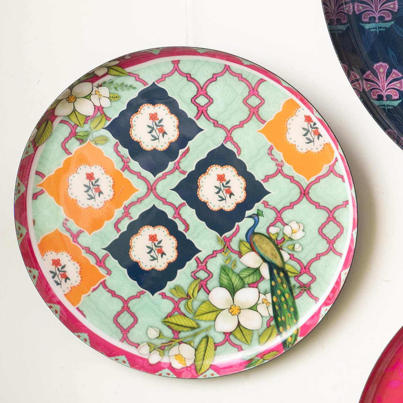 Ajmer Floral Wall Plates- Set of 5