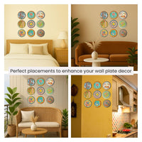 Madhubani Wall Plates - Set of 9