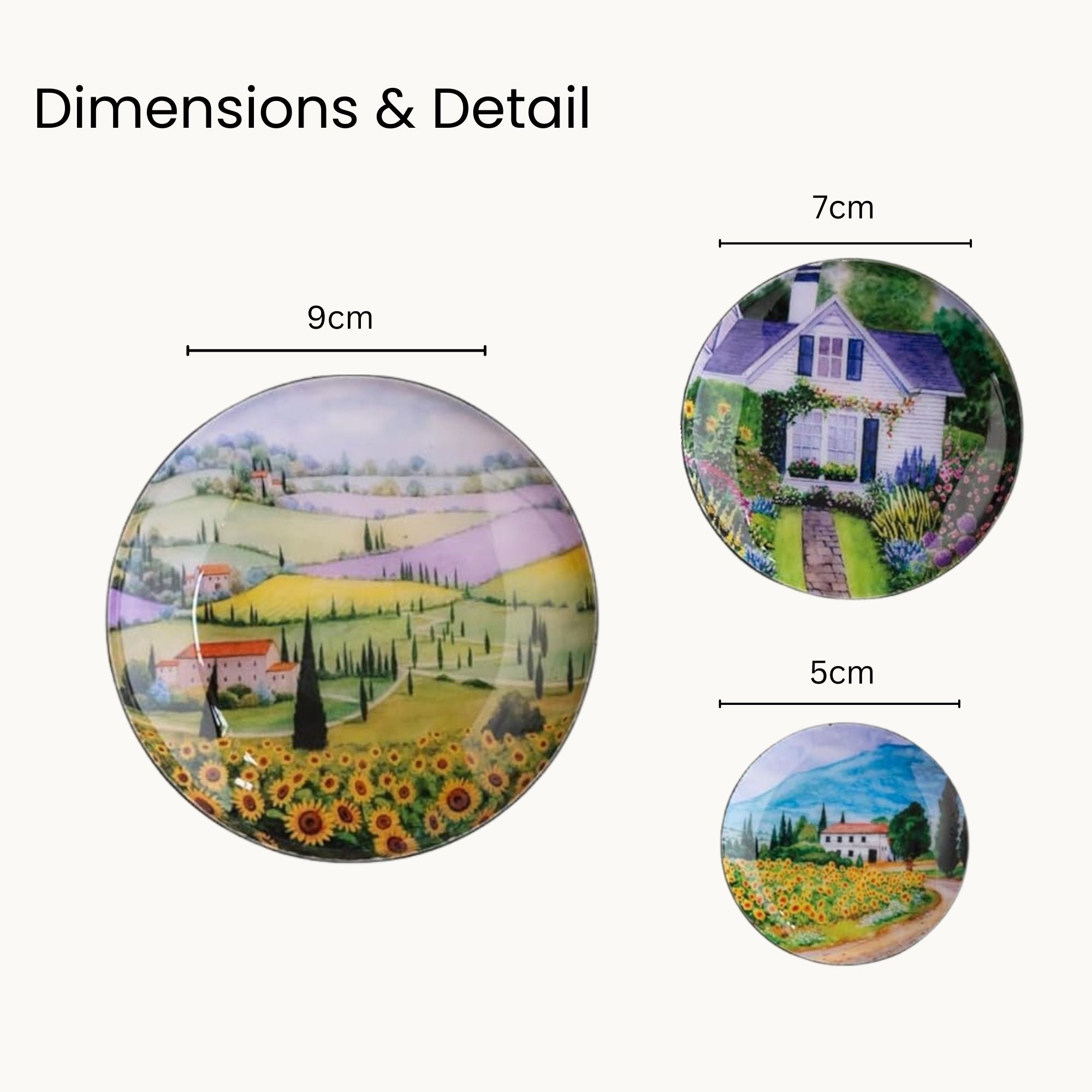 Tuscany Fridge Magnets- Set of 5