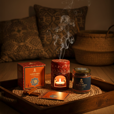 Sugandh Sutra Home Fragrance Bakhoor- Amber Dawn for Stress Relief 65gm