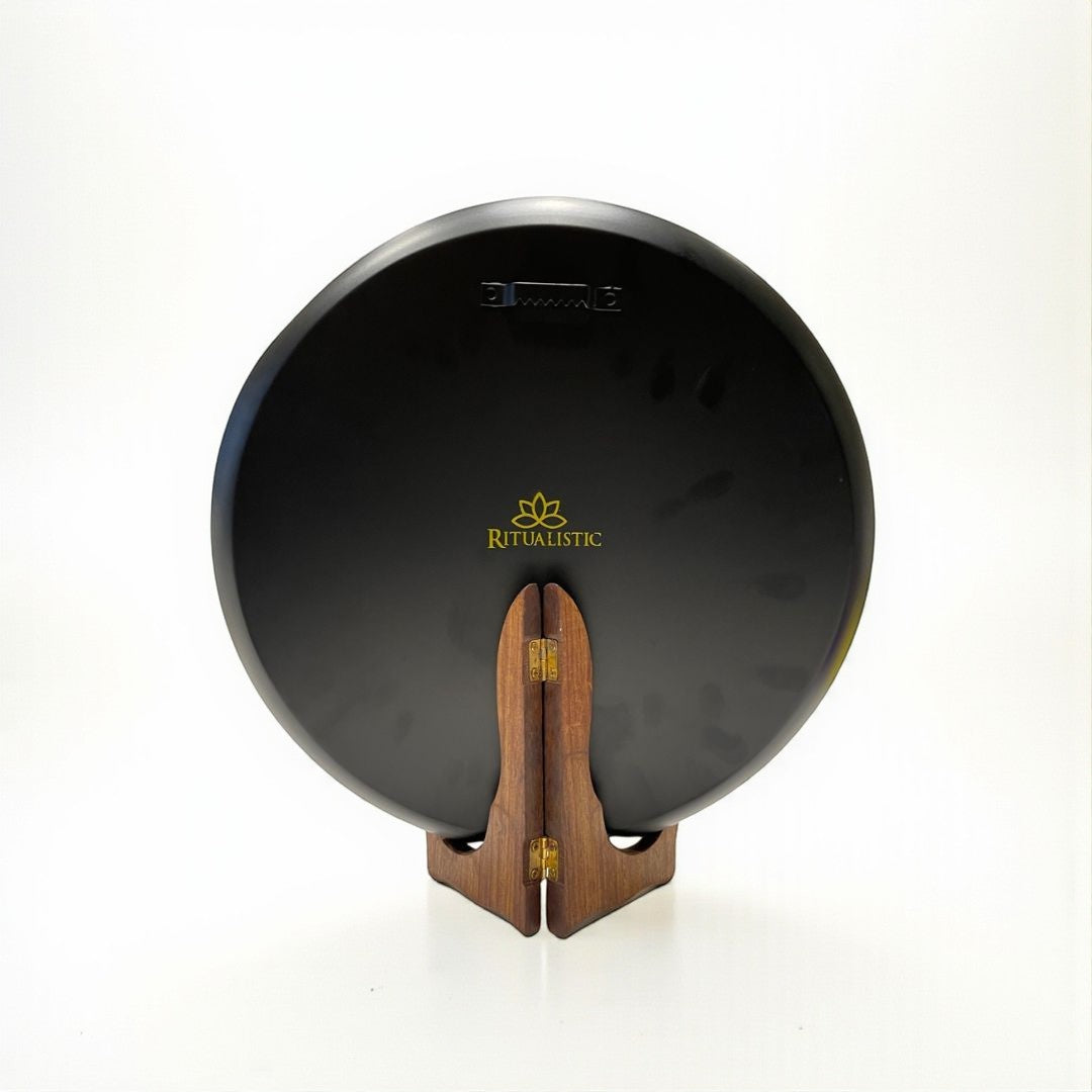 Goddess Durga & demon Folk Art  Wall plate with Wooden Stand - 8 inches