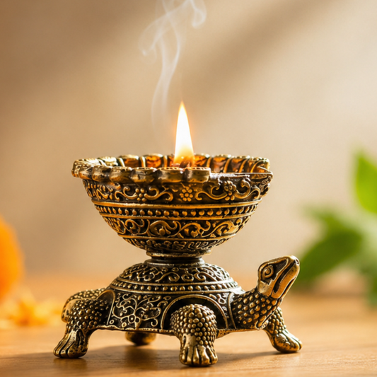 Kurma Avatar Tortoise Jyoti Brass Diya