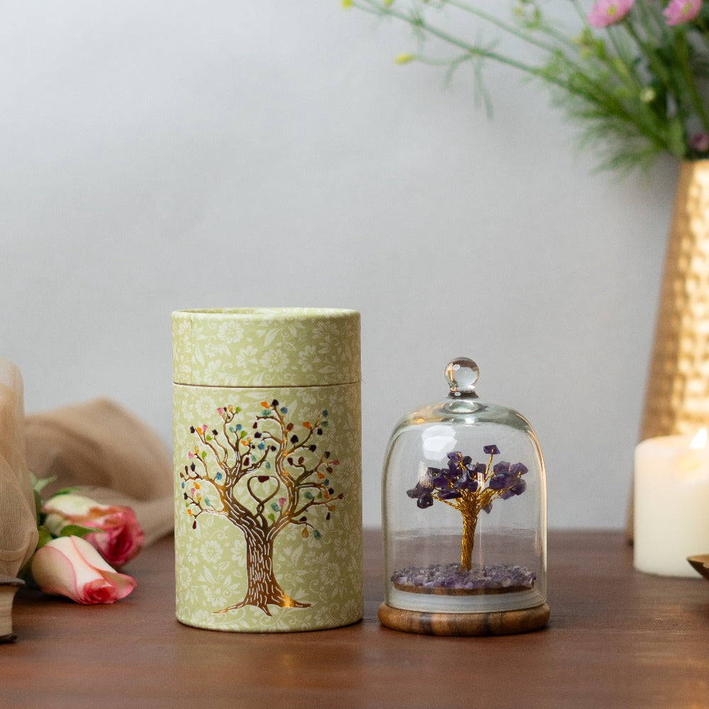 Dome Crystal Wish Tree- Amethyst