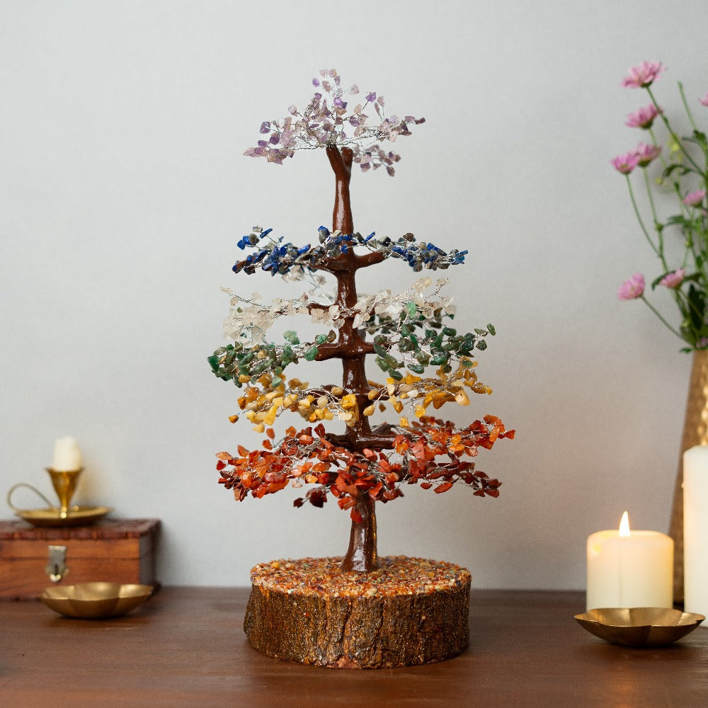 7 Chakra Crystal Gemstone Wishing Tree