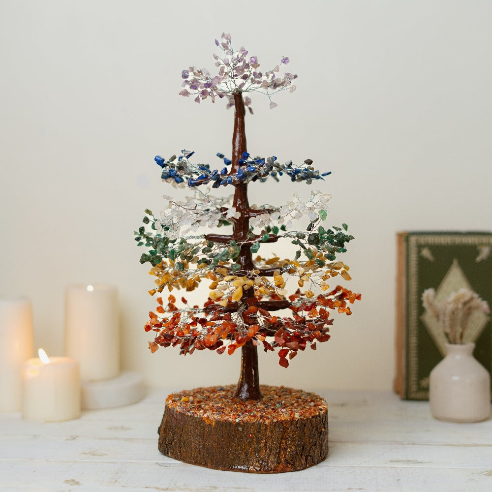 7 Chakra Crystal Gemstone Wishing Tree