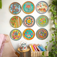 Madhubani Wall Plates - Set of 9