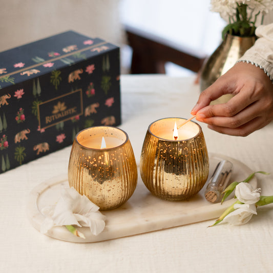 Scented Premium Soy Wax Candle - Set of 2