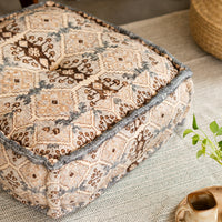 Hand Block Print Square Floor Cushions