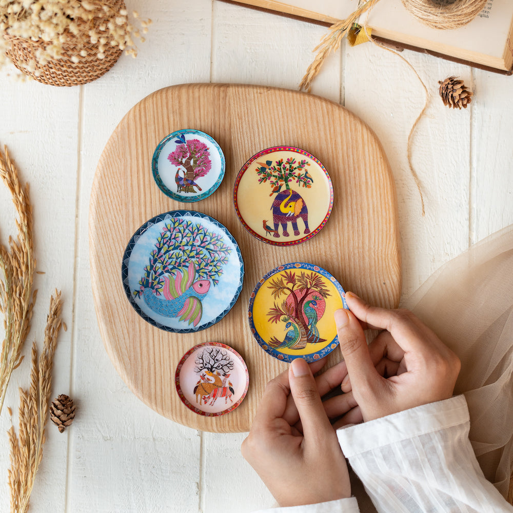 Gondh Fridge Magnets- Set of 5