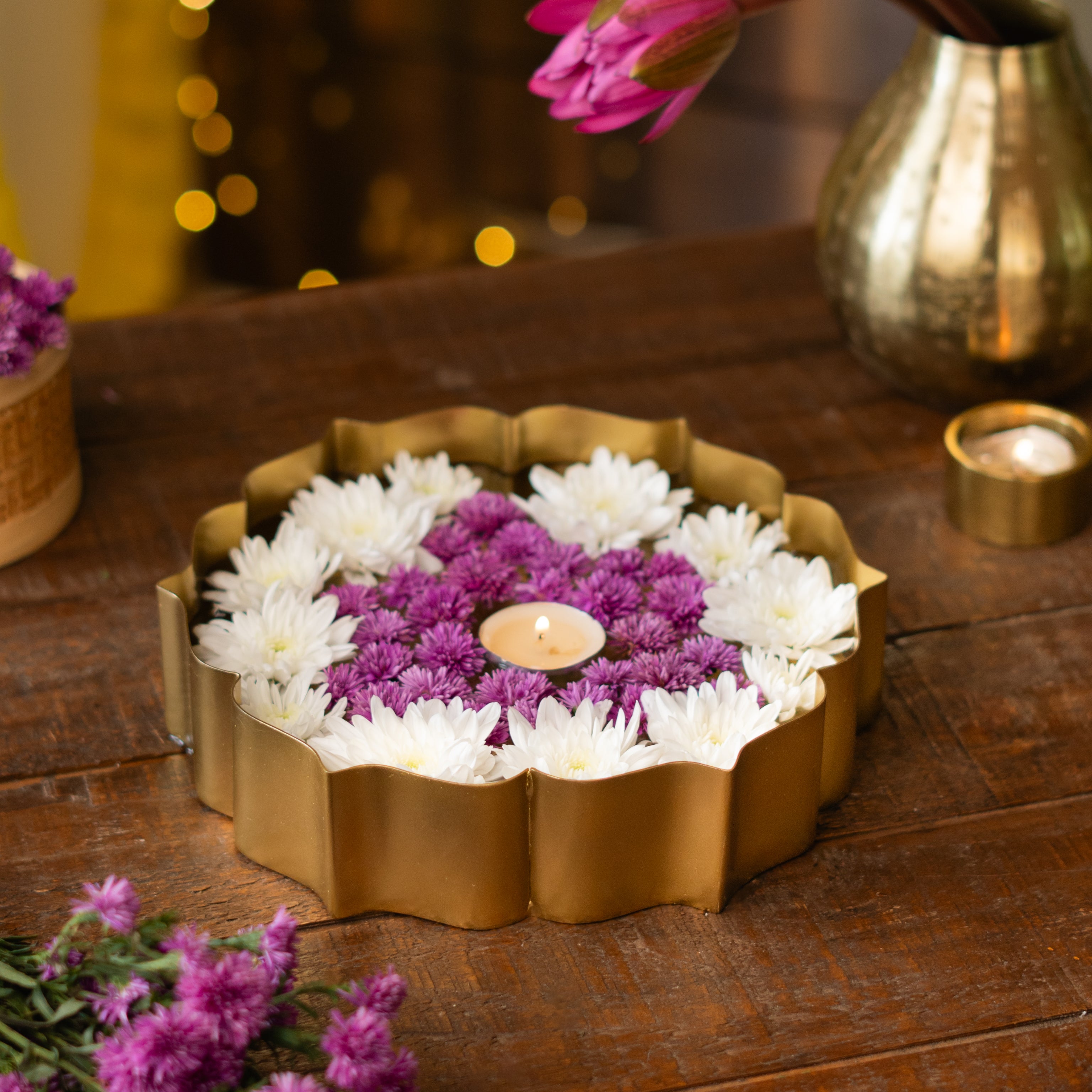 Brass Plated Sitara Urli