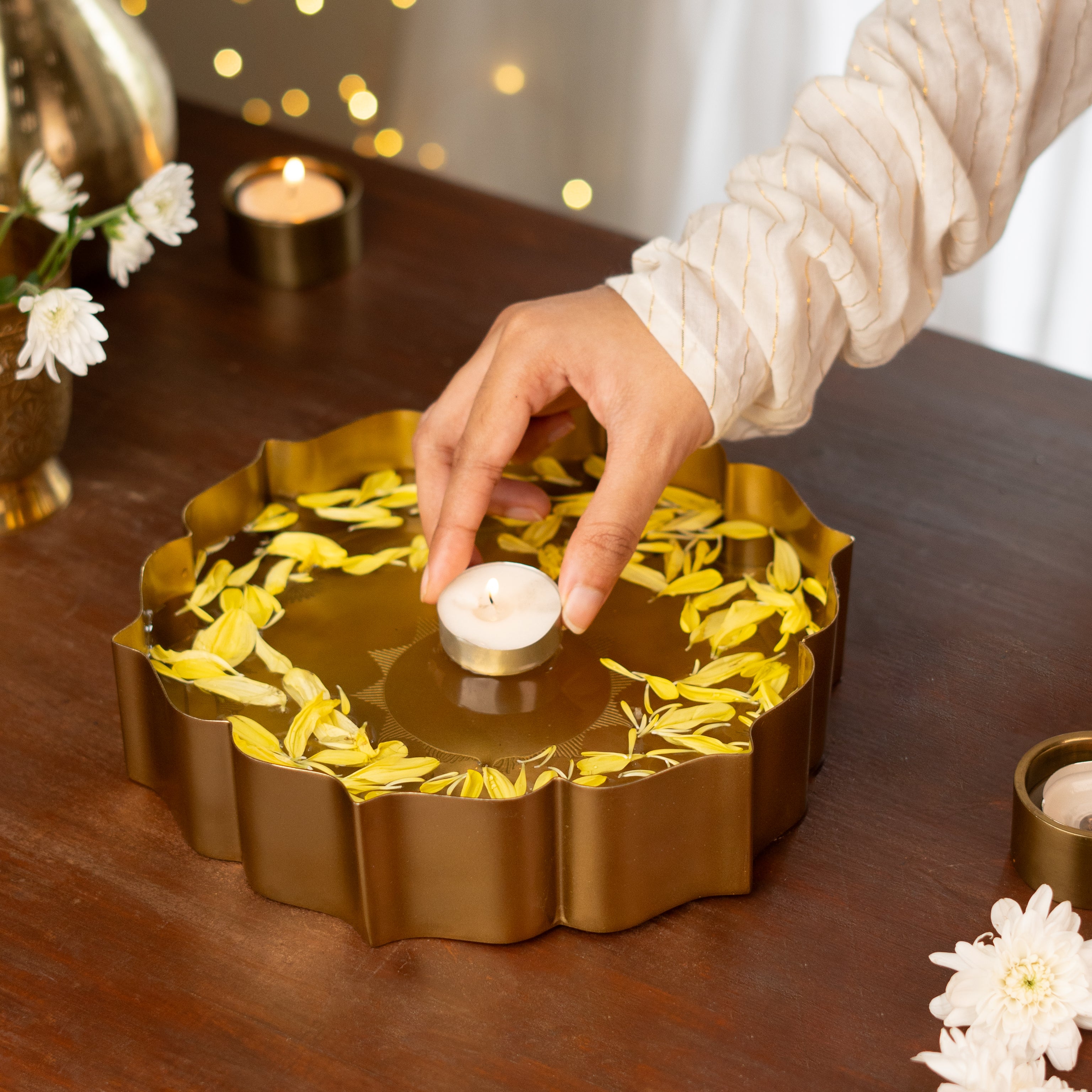 Brass Plated Sitara Urli