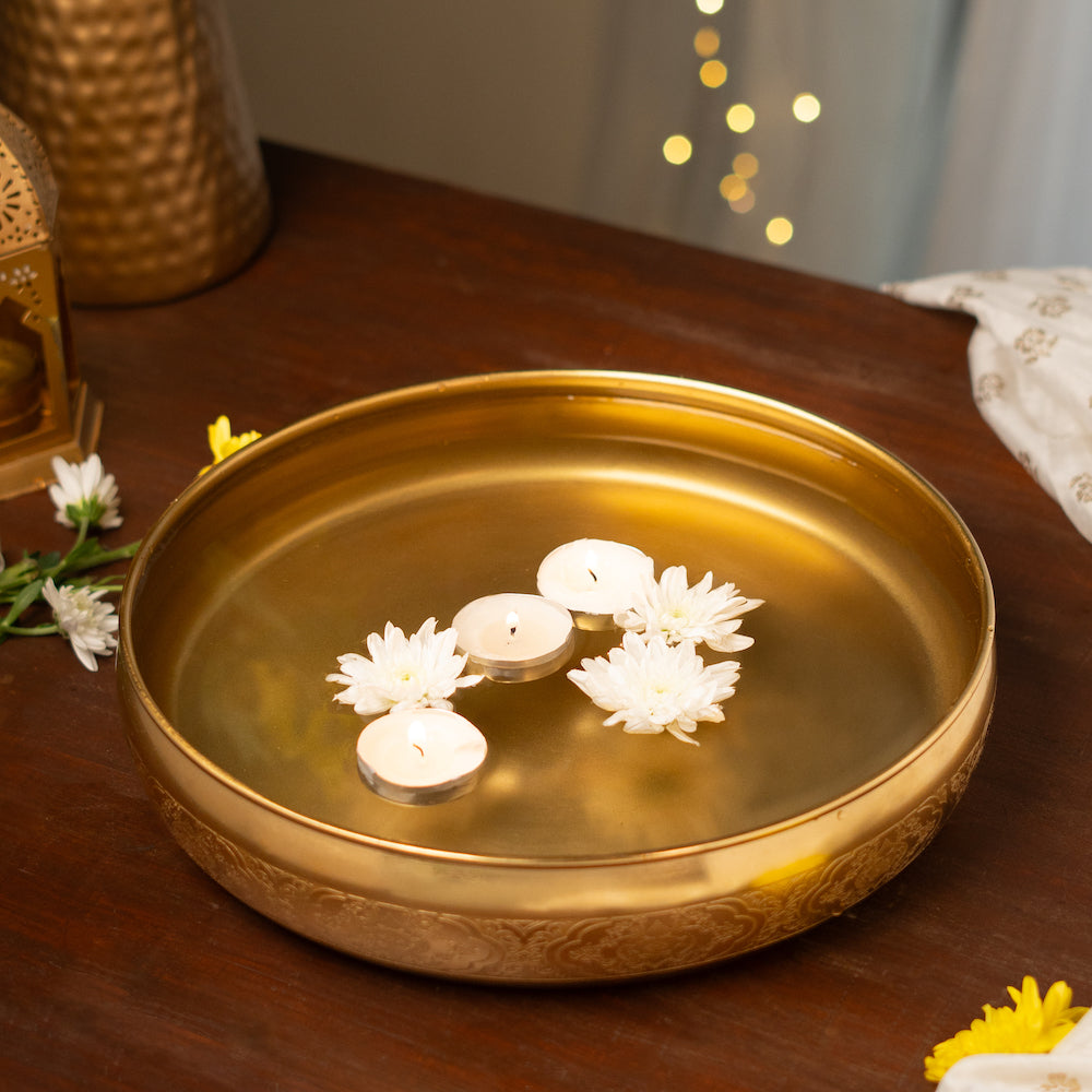 Maitri Brass Plated Urli