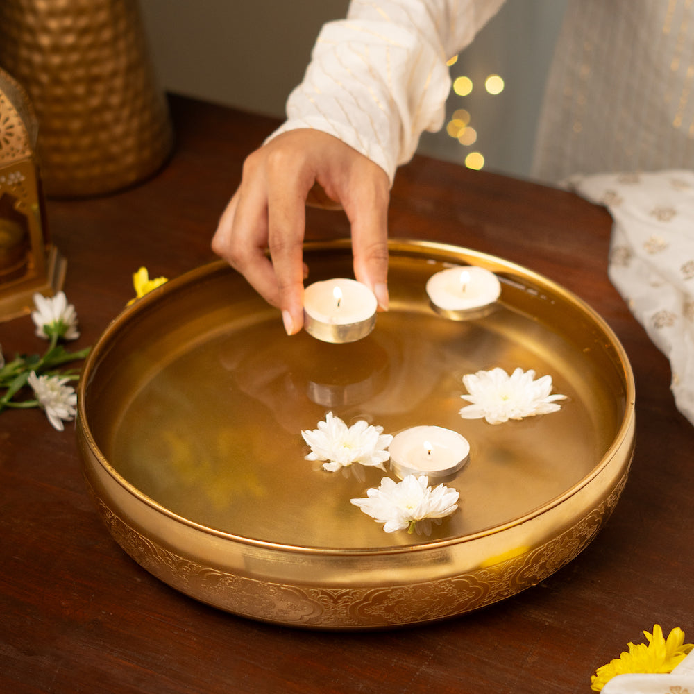Maitri Brass Plated Urli