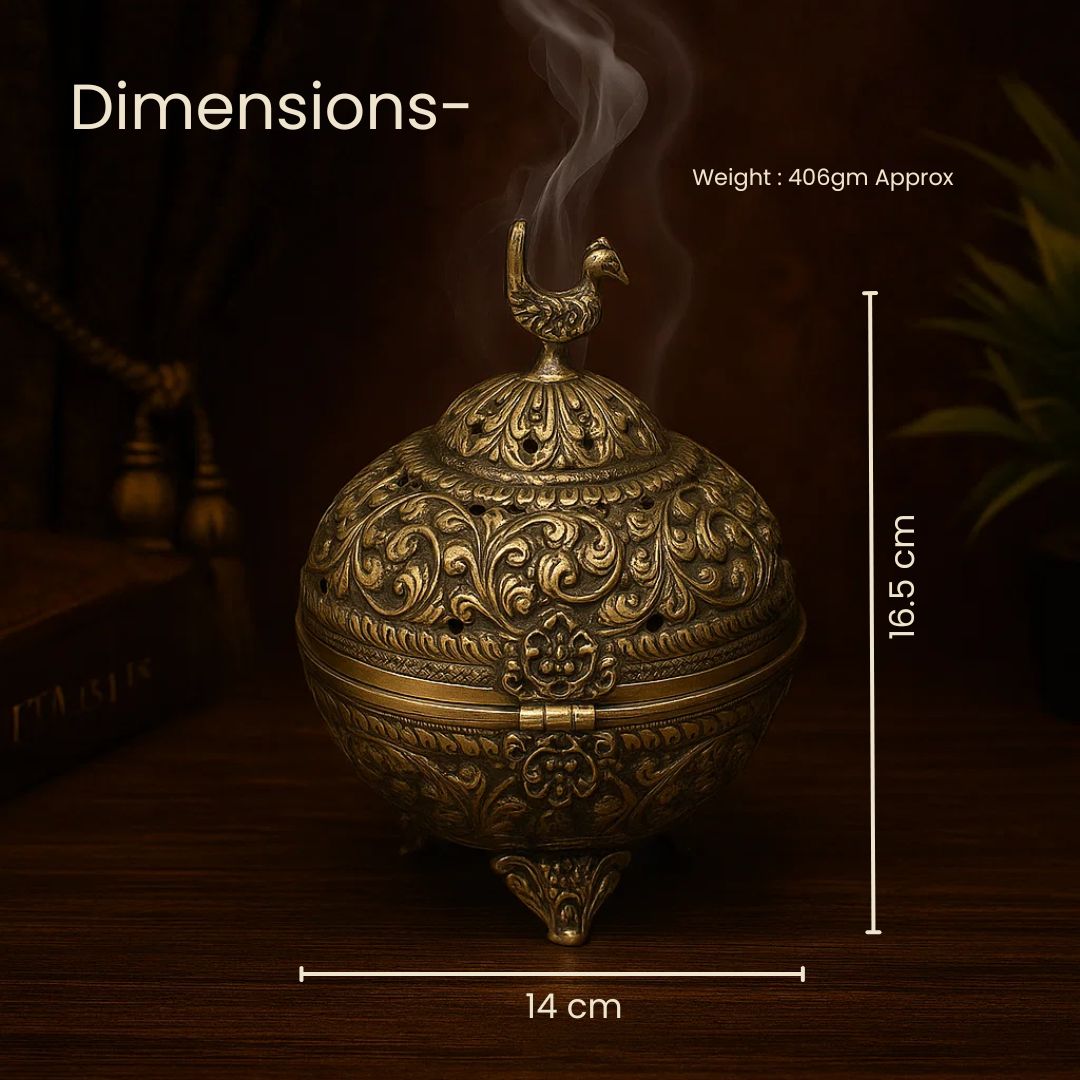 Heritage Kalash Brass Dhuna Dhoopdani Loban