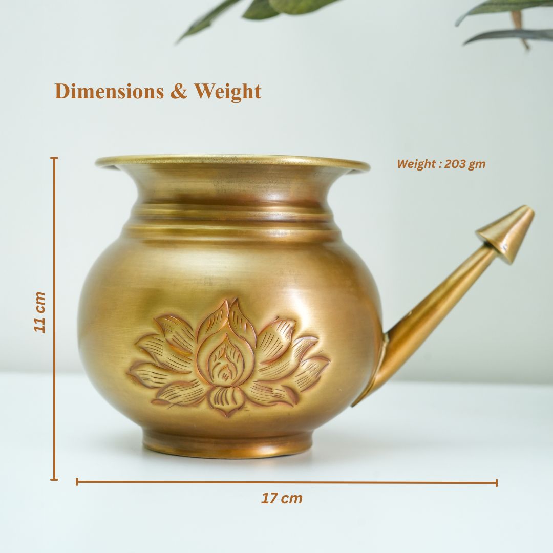 Brass-Lotus Jal Neti Pot