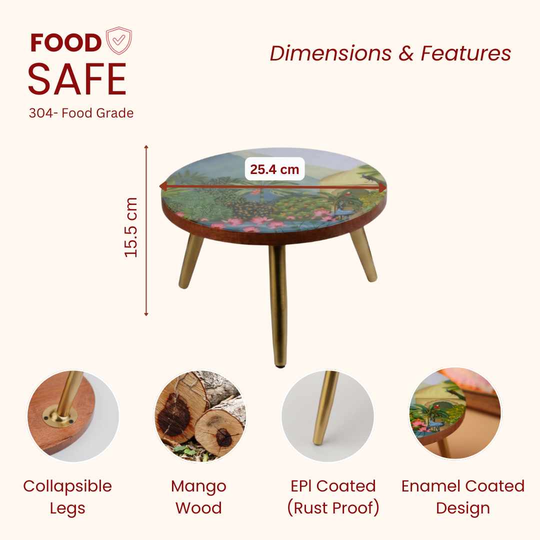 Kusum Collapsible Wooden Cake Stand
