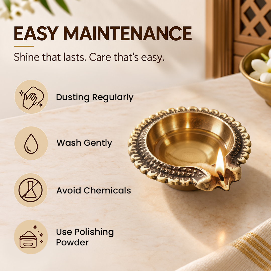 Brass Divya Diya-Set of 2 in a Gift Box