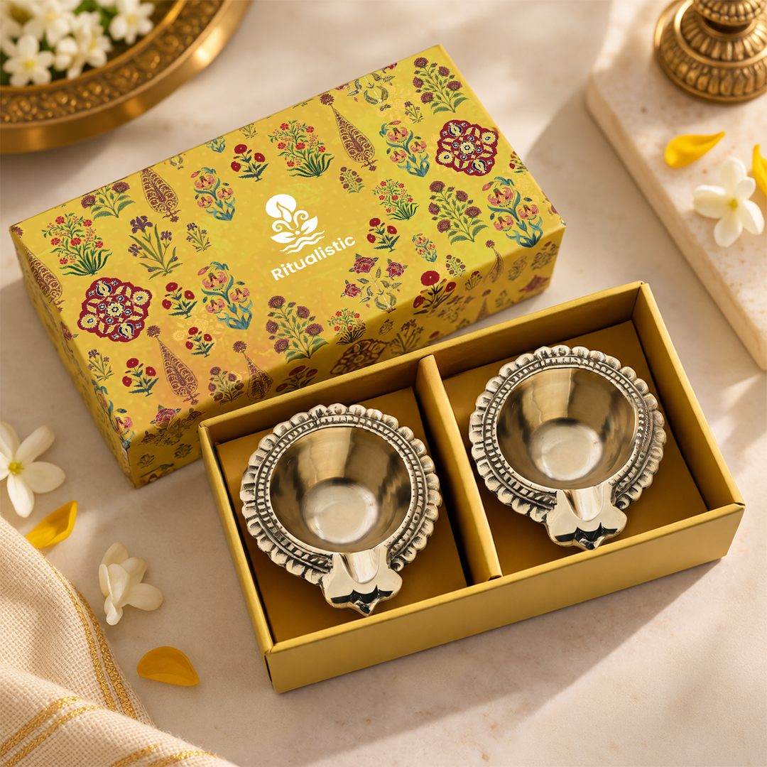 Brass Divya Diya-Set of 2 in a Gift Box