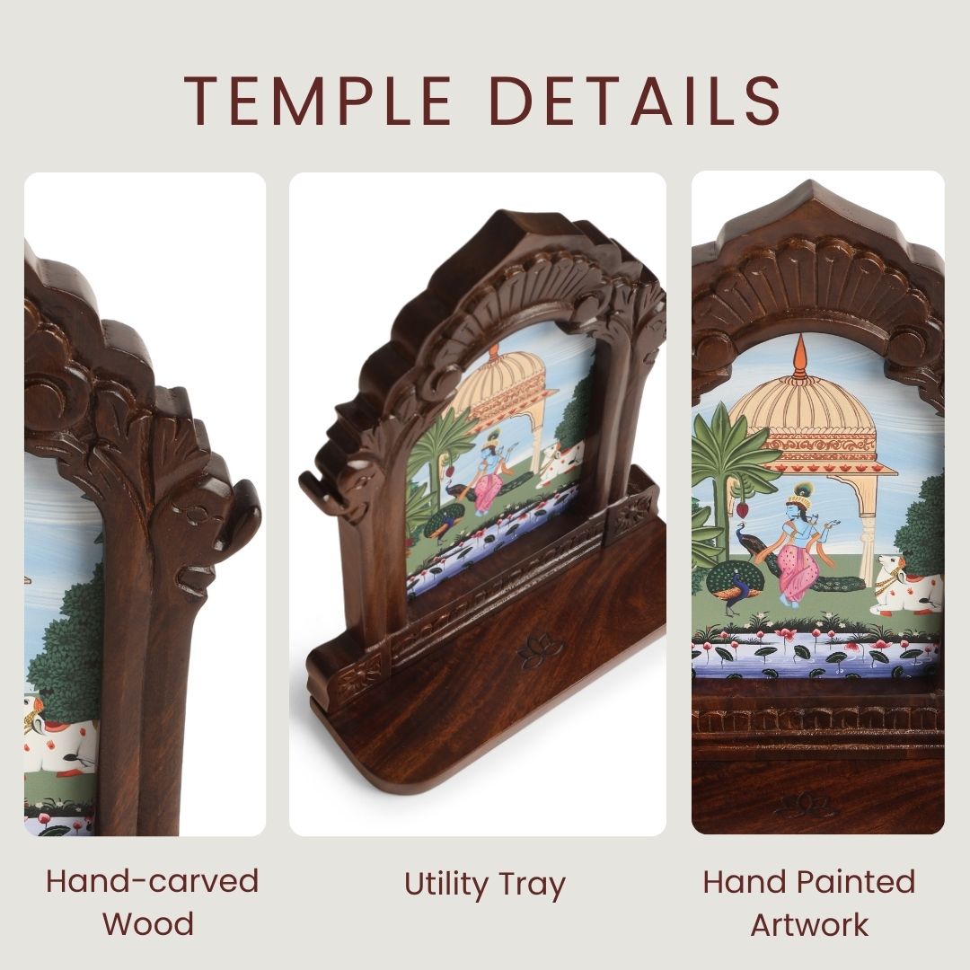 Bhakti Wall Mounted Temple - Lord Krishna