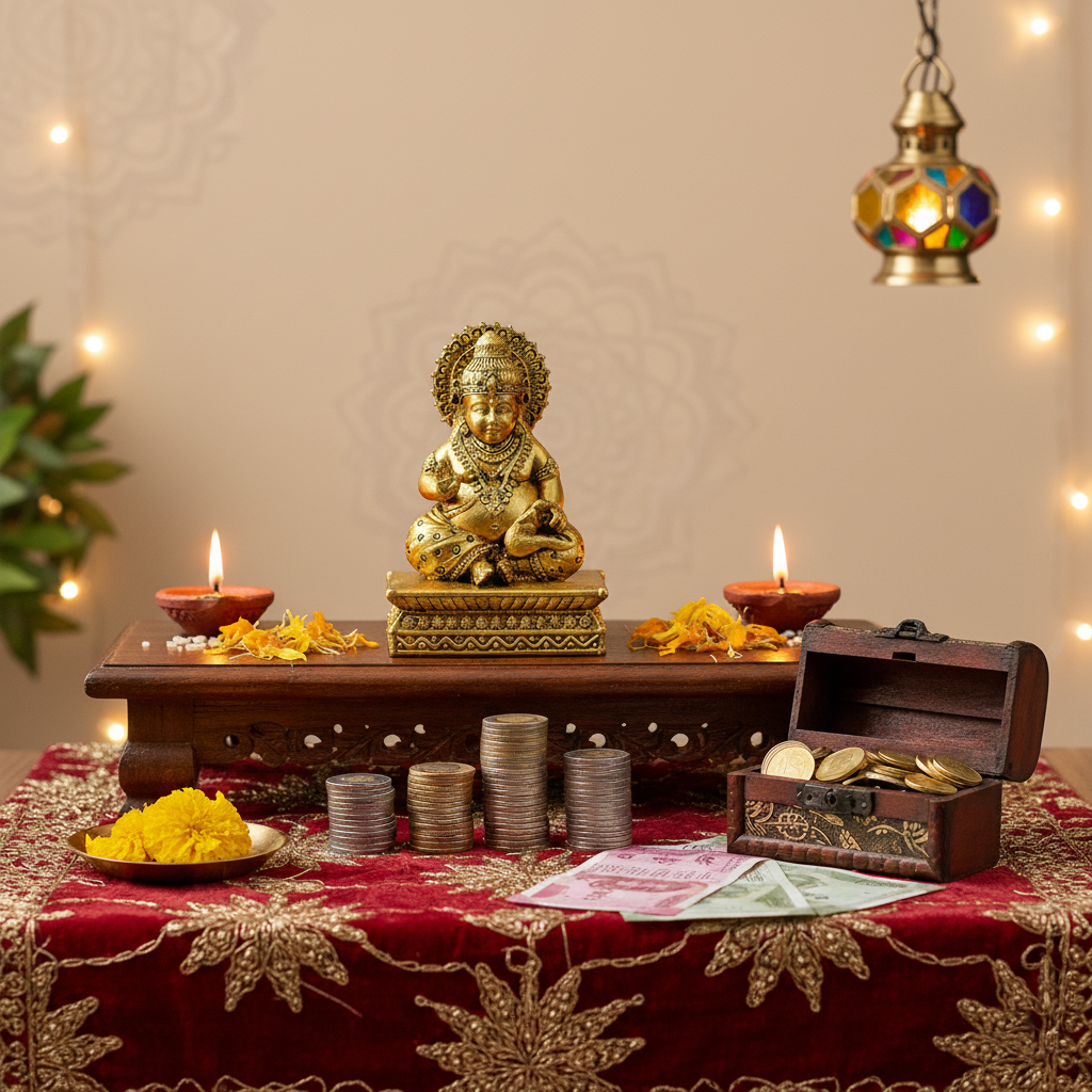 Brass Kuber Car Dashboard Idol-Wealth & Prosperity