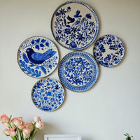 Holland Delft Art Wall Plates- Set of 5