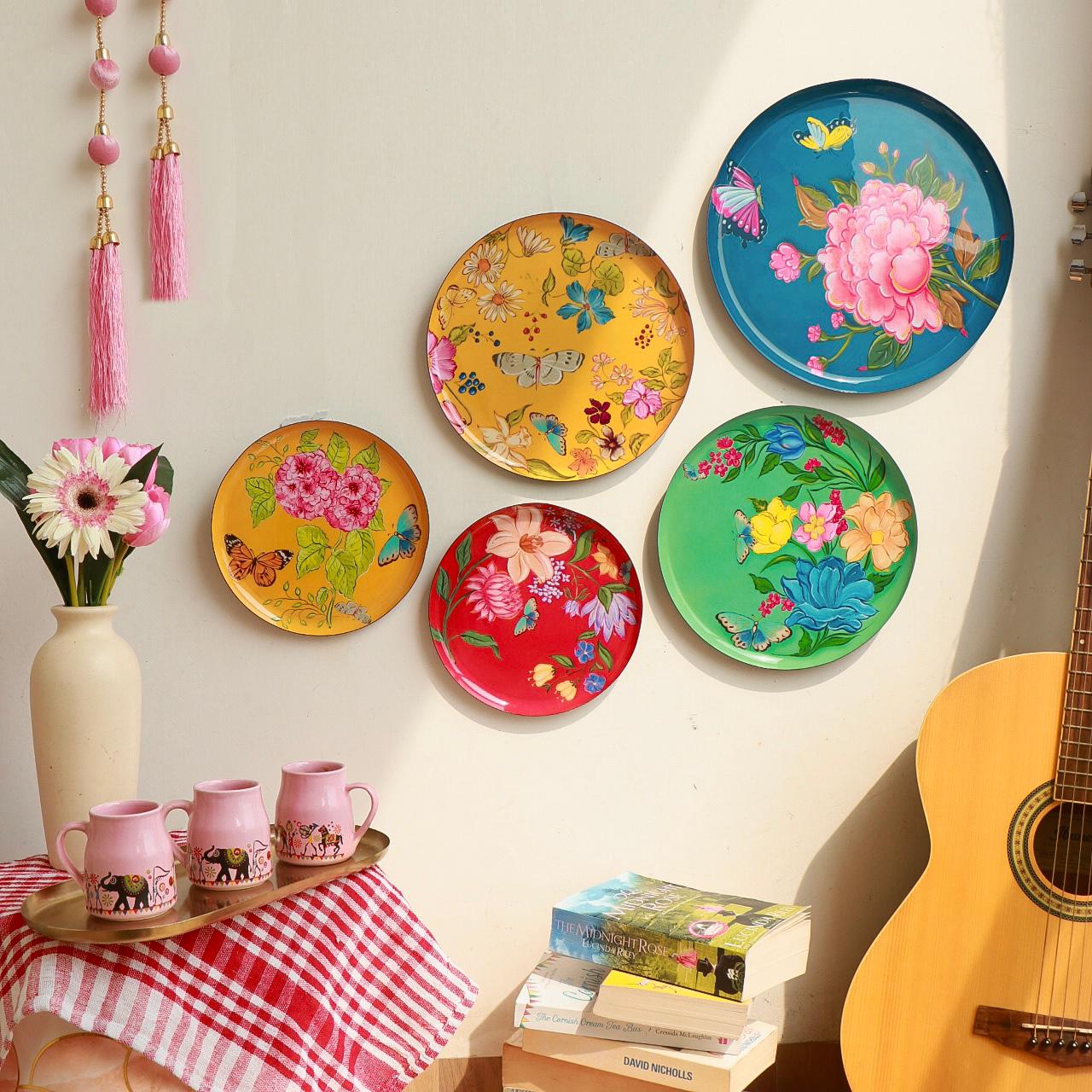 Pushpam Wall Plates- Set of 5
