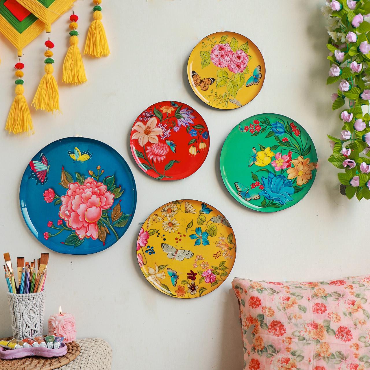 Pushpam Wall Plates- Set of 5