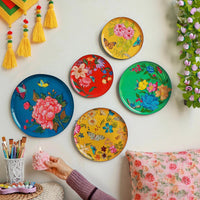 Pushpam Wall Plates- Set of 5