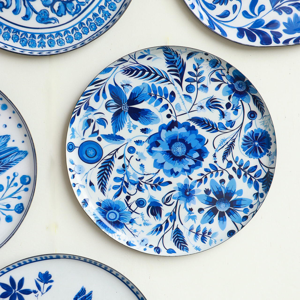 Holland Delft Art Wall Plates- Set of 9